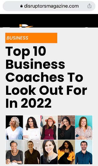 Top 10 Business Coaches to Look out for in 2022 by Disruptors Magazine