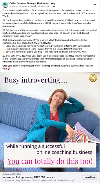 Busy Introverting Advert by Susanna Reay